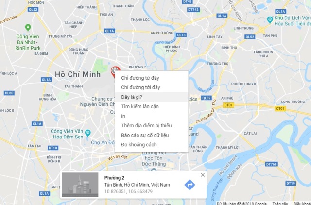 Cách chọn tọa độ điểm rao vặt trên Google Maps