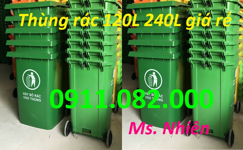 Nơi chuyên cung cấp thùng rác giá rẻ tại hậu giang- sỉ thùng rác 120l 240l 660l- lh 0911082000