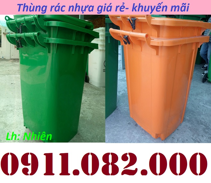 Nơi chuyên cung cấp thùng rác giá rẻ tại hậu giang- sỉ thùng rác 120l 240l 660l- lh 0911082000