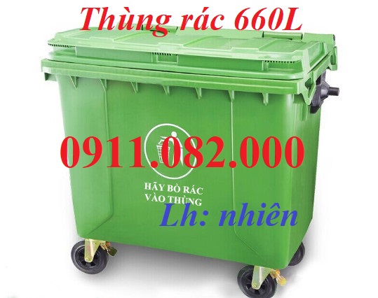 Cung cấp thùng rác gia đình, thùng rác công cộng. thùng rác 120l 240l 660l giá rẻ tại cần thơ-lh 0911082000