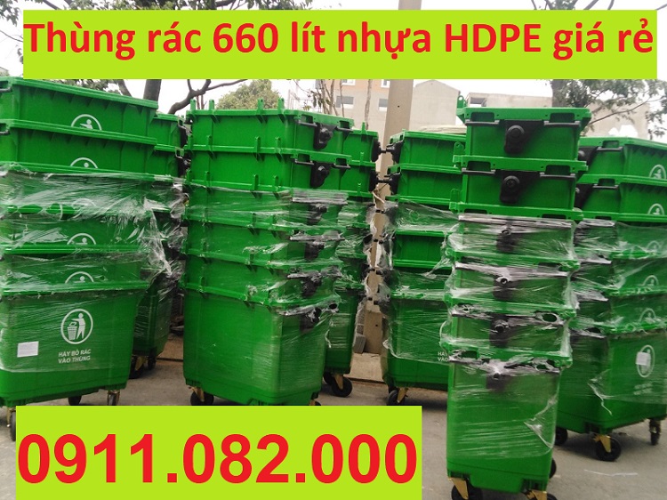 Nơi chuyên cung cấp thùng rác giá rẻ tại hậu giang- sỉ thùng rác 120l 240l 660l- lh 0911082000