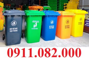 Mua thùng rác ở đâu giá rẻ- thùng rác 120 lít 240 lít 660 lít giá rẻ tại cần thơ- lh 0911082000