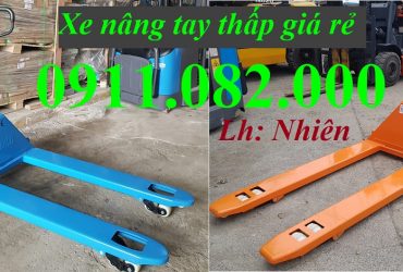 Giá rẻ xe nâng tay thấp tại cần thơ, xe nâng tay 3 tấn càng dài- lh 0911082000