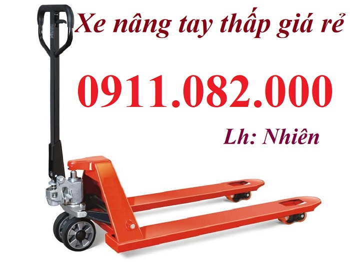 Giá rẻ xe nâng tay thấp tại cần thơ, xe nâng tay 3 tấn càng dài- lh 0911082000