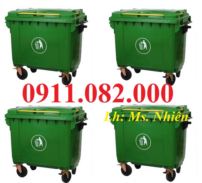 Giá sỉ thùng rác nhựa giá siêu rẻ- thùng rác 120l 240l 660l, thùng rác ngoài trời- lh 0911082000