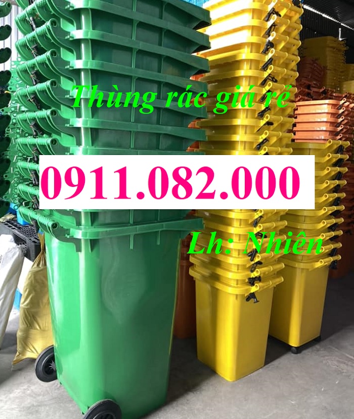 Giá sỉ thùng rác nhựa giá siêu rẻ- thùng rác 120l 240l 660l, thùng rác ngoài trời- lh 0911082000