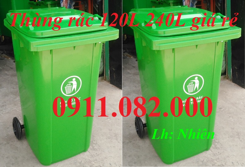 Giá rẻ thùng rác nhựa hdpe- thùng rác 120L 240L 660L giá rẻ cạnh tranh- lh 0911082000