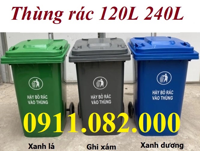 Thùng rác y tế giá rẻ- thùng rác nhựa 120l 240l 660l giá cạnh tranh- lh 0911082000