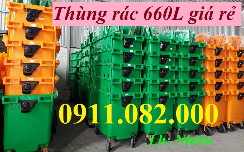 Giá rẻ thùng rác nhựa hdpe- thùng rác 120L 240L 660L giá rẻ cạnh tranh- lh 0911082000