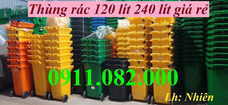 Giá rẻ thùng rác nhựa hdpe- thùng rác 120L 240L 660L giá rẻ cạnh tranh- lh 0911082000