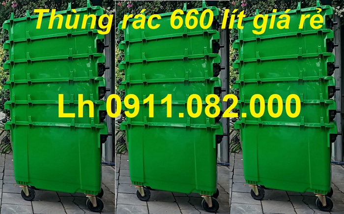 Thùng rác nhựa HDPE hàng mới về giá rẻ- thùng rác xanh, cam, vàng- lh 0911082000 Nhiên