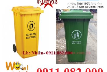 Bán thùng rác giá rẻ tại vĩnh long- Giảm giá khuyến mãi khi mua thùng rác 240l- lh 0911082000