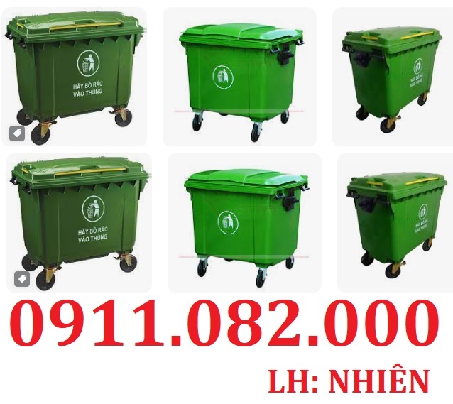 Địa chỉ mua thùng rác NHỰA 120L 240L 660L uy tín giá rẻ tại cần thơ- lh 0911082000