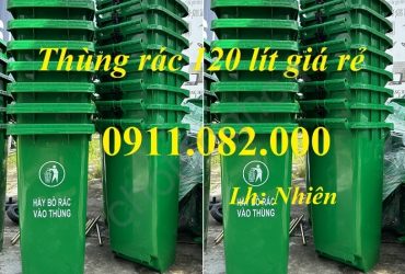 Bán thùng đựng rác giá rẻ tại tiền giang, thùng rác 120l 240l dầy chất lượng- lh 0911082000