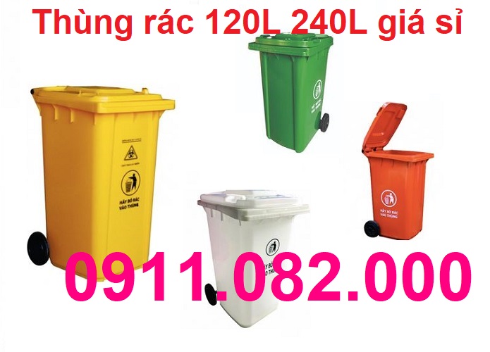 Chuyên sỉ lẻ thùng đựng rác, thùng rác công cộng, y tế, 120l 240l giá rẻ- lh 0911082000