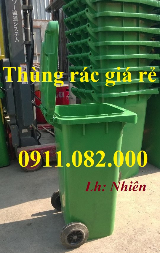 Thùng rác nhựa Phan Khánh Đăng giá rẻ tại miền tây- thùng rác 120L, 240L, 660L giá sỉ- lh 0911082000