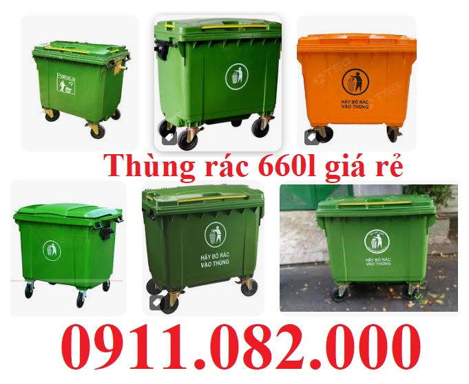 Chuyên nhập khẩu và cung cấp thùng rác nhựa giá rẻ tại miền tây- thùng rác 120l 240l 660l- lh 0911082000